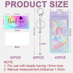 42/84/126 Pcs Beadable Keychain Bars Bulk Blank DIY Beaded Keychain Making - Image 2