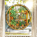 Library Bookshelf Acrylic Suncatcher Window Hanging Plant Lover Gift Book Lover by Unknown