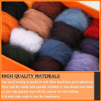 Mayboos 30 Colors Wool Roving for Needle Felting, Needle Felting Wool, DIY Wool - Image 4