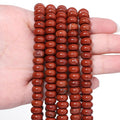 Songxi 5x8mm Natural Red Stone Rondelle Beads, Gemstone by SongXi