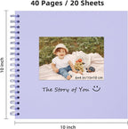 Yopih 10x10 Inch DIY Scrapbook Photo Album, Hardcover Kraft Paper Acid-Free - Image 2