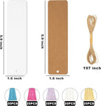 SWATOM 201 PCS Paper Blank Bookmarks to Decorate 100 Sets Cardstock DIY - Image 2