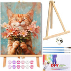 Cat Paint by Numbers Kit for Adults by Clendo