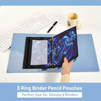 Custom Dragon Blue Black Pencil Pouch - Image 4