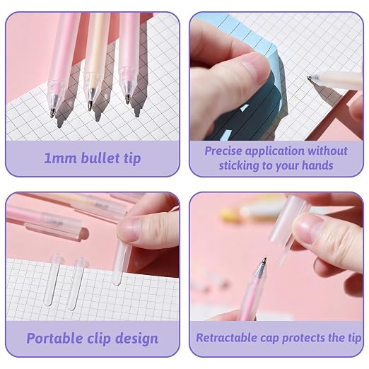 Scrapbook Tape Set, 8 Pack Double Sided Tape Roller - Image 5