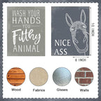 6 Pack Reusable Bathroom Stencils - Image 4