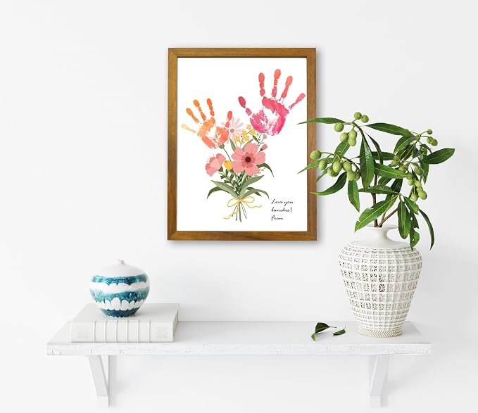 TwoDays Flower Bouquet Handprint Art Craft DIY Kit, Unique Gifts - Image 6