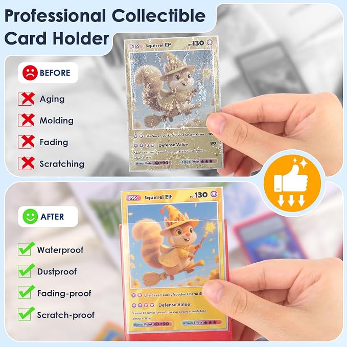 Kitoyz 600Pcs Card Sleeves for Trading Cards, Matte Card Penny Sleeves Deck - Image 5