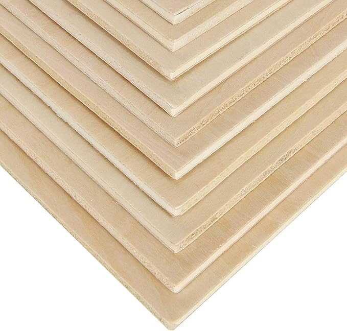 4 Pack Basswood Sheets Rectangle Unfinished Plywood Slices - Image 6