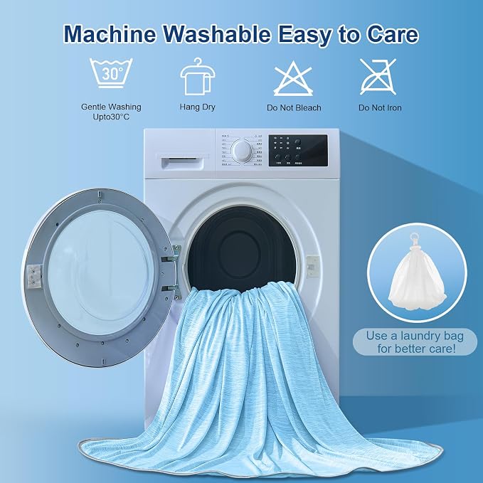 KMUSET Cooling Blanket Twin, Double Sided Summer Cooling Blankets - Image 7