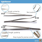 Lighthouse Tongs for Coins and Stamps, 12 cm, Tweezer Design: Curved - Image 3