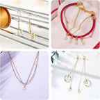 SANNIX 156Pcs/6 Sets Gold Letter Charms - Image 6