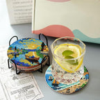 8 PCS Starry Sky Diamond Art Coasters Kit - Image 3