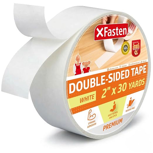XFasten Double Sided Tape, Removable and Residue-Free, 2-Inch x 30 Yards by XFasten