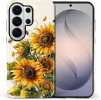 for Samsung Galaxy S26 Ultra Case, Sunflowers Bees Pattern Glossy 2 in 1 - Image 2