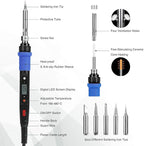 Soldering Iron Kit, 80W 110V LCD Digital Welding Tools, Portable Adjustable - Image 2