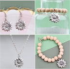 BronaGrand 60pcs Sunflower Pendant Charms Alloy Sunflower Bead Charms Flower - Image 5