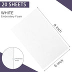 Innconee 20 Pcs 4mm Embroidery Foam EVA Craft Foam Sheets - Image 2