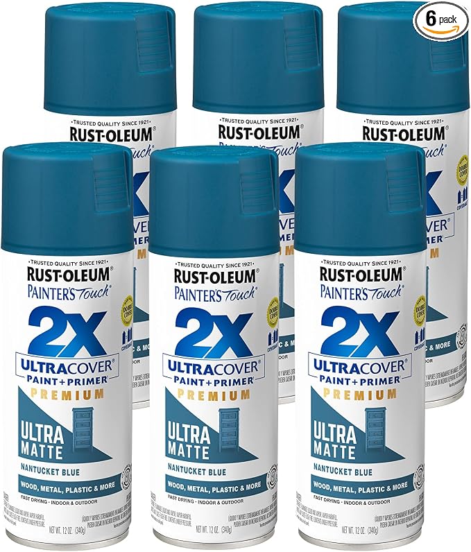 Rust-Oleum Painter's Touch 2X Ultra Cover Spray Paint, Nantucket Blue | Indoor by Rust-Oleum