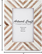 Picture Photo Frame Chevron Herringbone Art Inspired Vintage Table-Top/Wall - Image 7