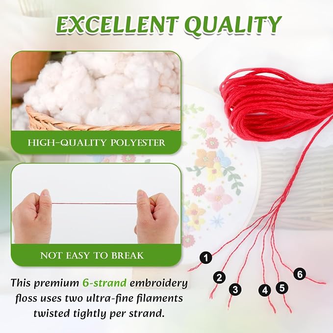 LOVIMAG Embroidery Thread Floss, 180p Colors, Sewing Kit | Friendship Bracelet - Image 4