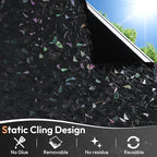 Haton Blackout Window Film, Stained Glass Sun Light Blocking Privacy Tint Shades - Image 6