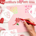 72 PCS 3x3 Inch Valentine‘s Day Stencils - Image 3