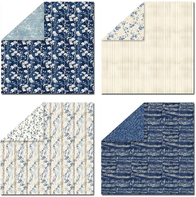 Scrapbook Paper & Scrapbooking Supplies, Vintage Blue 6x6 Double-Sided - Image 5