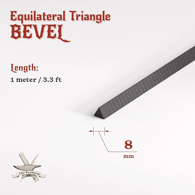 The Foamory's Instant Edge EVA Foam Pre Cut Equilateral Triangle Bevel. 5-30mm - Image 2