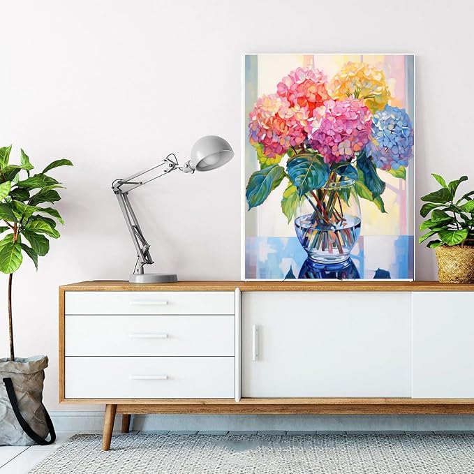 EIBEILI Diamond Painting Kits for Adults, Hydrangea in Glass 5D Diamond Art - Image 3