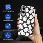 Case for Samsung Galaxy S25 Edge Case, Halloween Ghosts Bats Design Hybrid Dual - Image 3