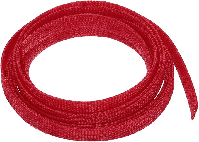 uxcell PET Expandable Sleeving 10ft 1/2" Red Cable Management Sleeve Cord by uxcell