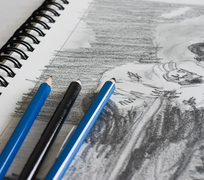GIFTEXPRESS Pack of 12 Letter Size Sketch Book Bound Spiral Premium Sketch Pads - Image 3