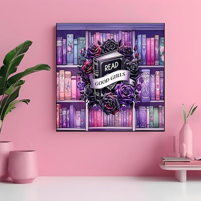 Magic Book Diamond Art Kits for Adults Beginner, DIY Girl Read Books Diamond - Image 2
