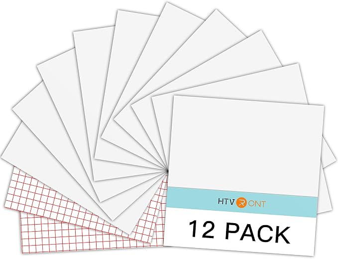 HTVRONT Glossy White Permanent Vinyl 12 Pack 12"x12" Compatible by HTVRONT