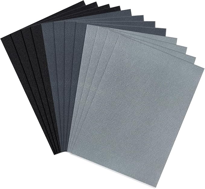 12 PCS Felt Fabric Sheets Shades of Black & Gray, 7.87*11.8 inch A4 Stiff Felt by Bgudee
