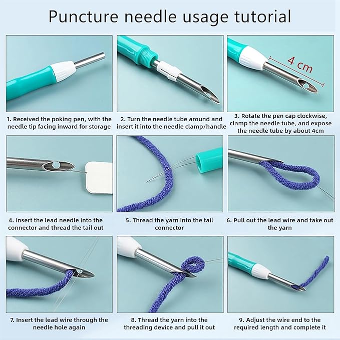 Punch Needle Kit for Beginners – Whale Punch Stitching Kit for Adults, DIY - Image 3