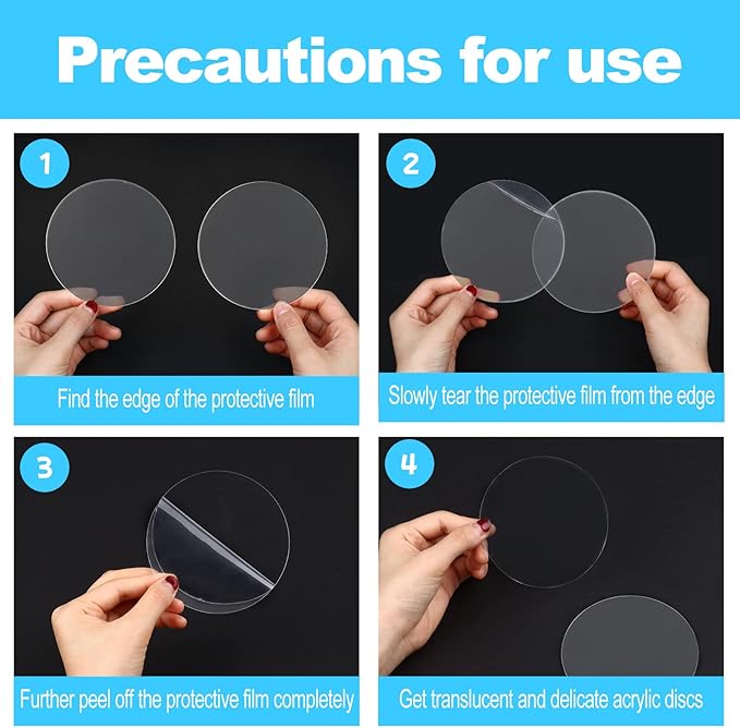 30 Pcs 2 Inch Acrylic Blanks Clear Round Acrylic Circles | Plastic Ornaments - Image 4
