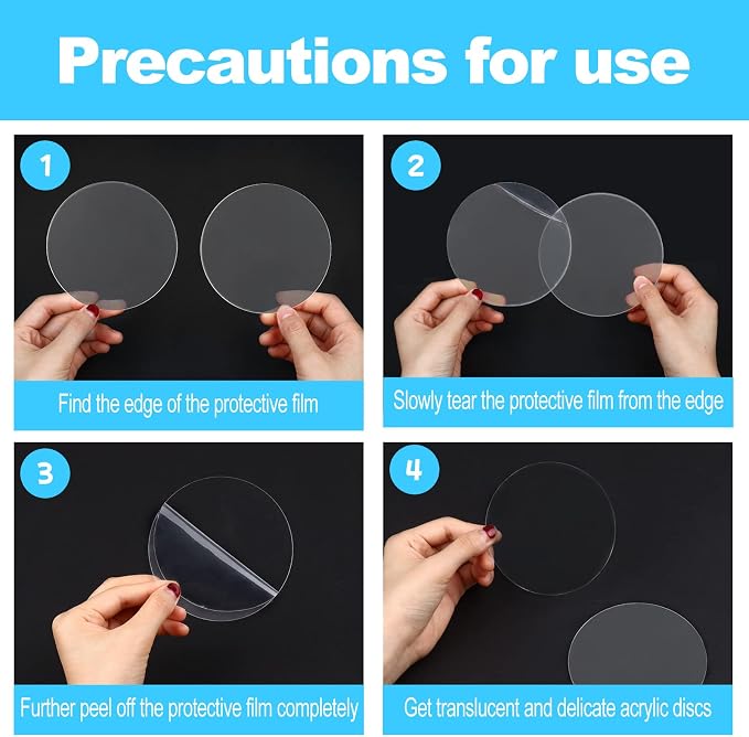 30 Pcs 3 Inch Acrylic Blanks Clear Round Acrylic Circles | Clear Plastic - Image 4