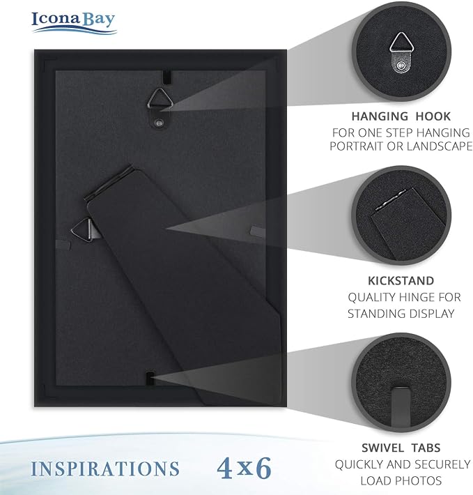 Icona Bay 4x6 Picture Frames, Beautifully Detailed Molding, Contemporary - Image 8