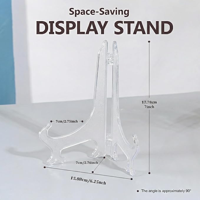 Artliving 7 Inch Clear Plastic Easels or Stand/Plate Holders to Display - Image 2