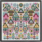 FREEBLOSS 11CT Vector Cottage Stamped Cross Stitch Kits Complete Embroidery Kits by FreeandCreativeCraftsArt