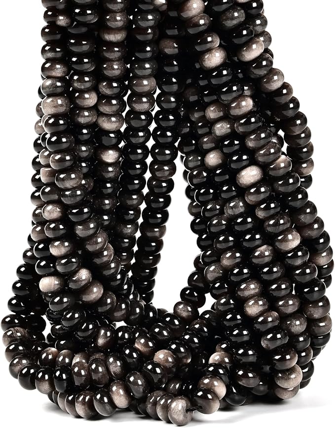 ICAI Natural 5x8mm Rondelle Beads, Abacus Disk Stone Loose Spacer Gemstone by CAI+YI+MING