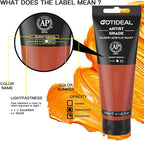 GOTIDEAL Acrylic Paint Burnt Sienna Tubes Terracotta Paint | Non Toxic Non - Image 2