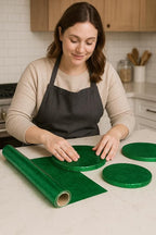 Oasis Supply Embossed Florist Foil, No Backing, 20IN x 30FT, Emerald Green 1 - Image 2