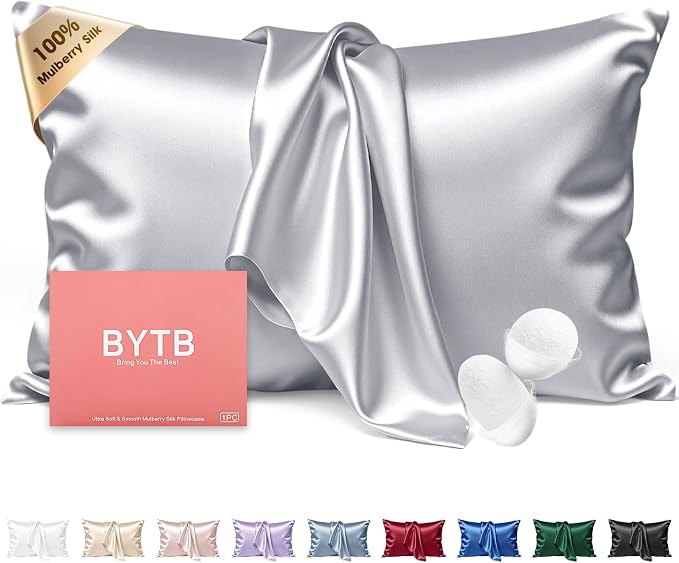 Silk Pillow Cases Queen Size 100% Mulberry Silk Pillowcase by BRINGYOUTHEBEST
