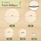 450 Pieces Unfinished Wood Circles - Image 2