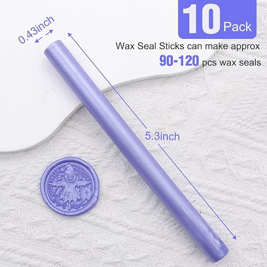 Pearl Purple Sealing Wax Sticks, HOSEALING 10pcs Glue Gun Sealing Wax Sticks - Image 2