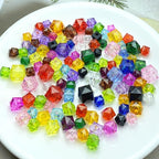 200pcs 10mm Acrylic Cube Faceted Beads Colorful Square Plastic Spacer Beads - Image 3