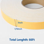 Kikerike Self Adhesive Foam Tape Weatherstrip 1in x 1/16in x 66Ft High Density - Image 2